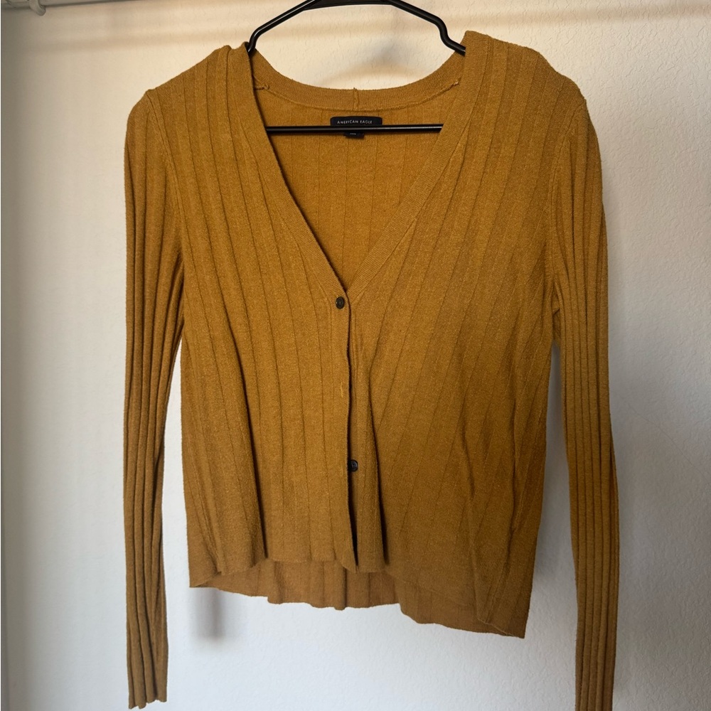 American Eagle Outfitters Mustard Cardigan